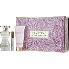 Sofia Vergara Tempting Set Eau De Parfum Spray 3.4 oz & Shimmer Lotion + Roller