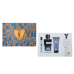 Yves Saint Laurent YSL Y 3.4 oz Eau De Parfum + Travel + Shower Gel Men Gift Set