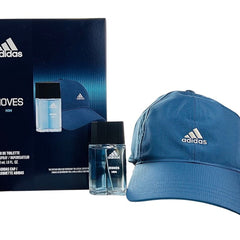 Adidas Moves Cologne 1.0 oz Eau de Toilette + Hat 2 Pc. Gift Set for Men