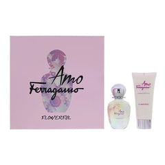 Salvatore Ferragamo Amo Flowerful Women Giftset 1.7 oz Eau de Parfum + Lotion