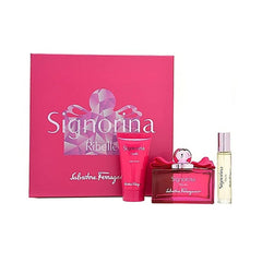 Salvatore Ferragamo Signorina Ribelle Giftset 3.4oz Eau de Parfum +Lotion & Mini